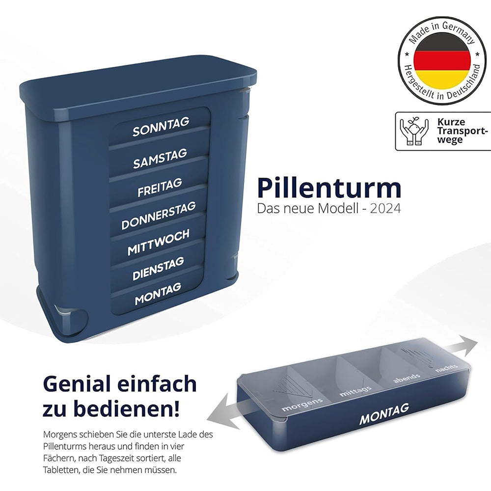 kerpers® Pillenturm Blau-Grau