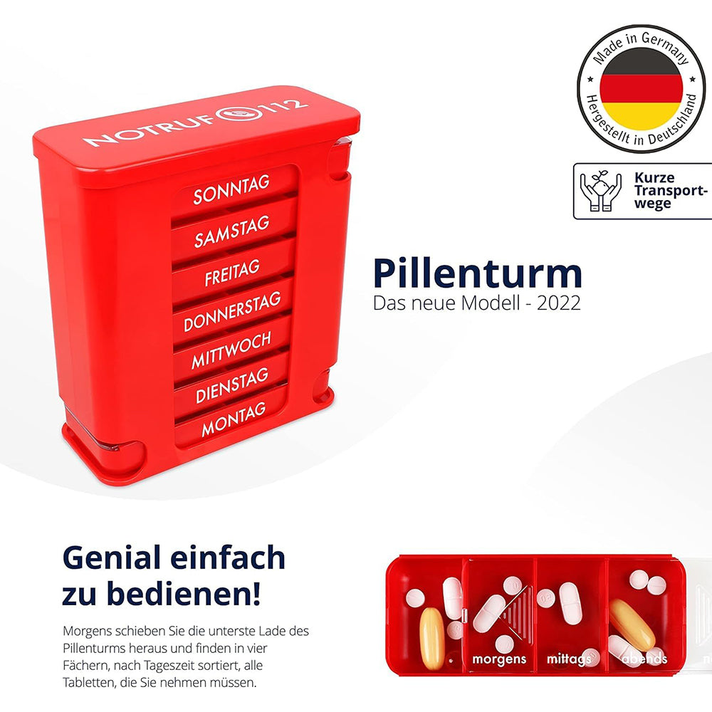 kerpers®  Pillenturm Notruf 112 Rot