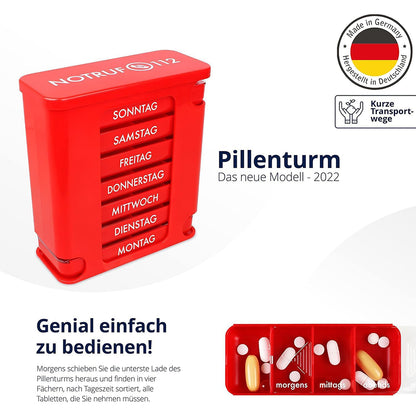 kerpers®  Pillenturm Notruf 112 Rot